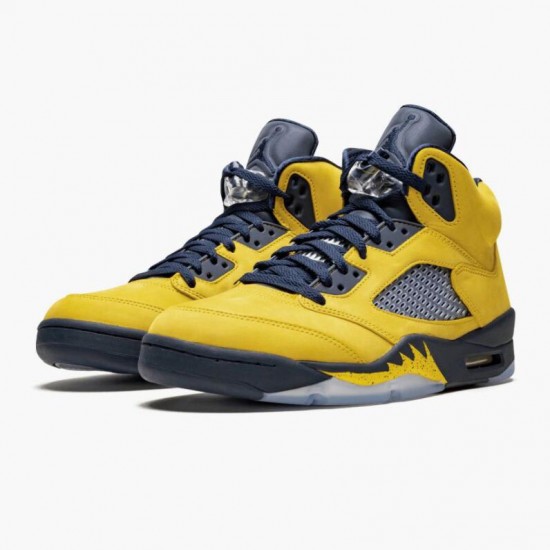 Boty Jordan 5 Retro Michigan 2019 AmarilloCollege Navy Amarillo/College Navy-Amarillo CQ9541-704