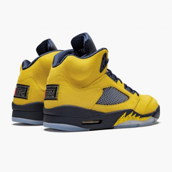 Boty Jordan 5 Retro Michigan 2019 AmarilloCollege Navy Amarillo/College Navy-Amarillo CQ9541-704