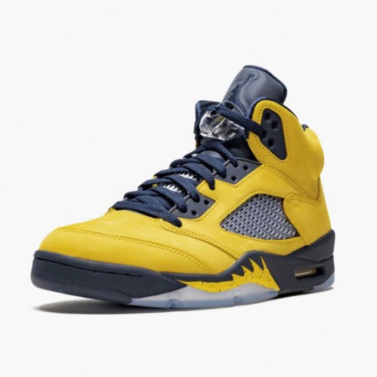 Boty Jordan 5 Retro Michigan 2019 AmarilloCollege Navy Amarillo/College Navy-Amarillo CQ9541-704