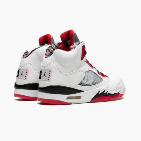 Boty Jordan 5 Retro Quai 54 2021 White/University Red/Black DJ7903-106