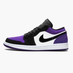 Nike Jordan 1 Low "Court Purple" 553558 125 Bílý Černá AJ1 Tenisky A Boty