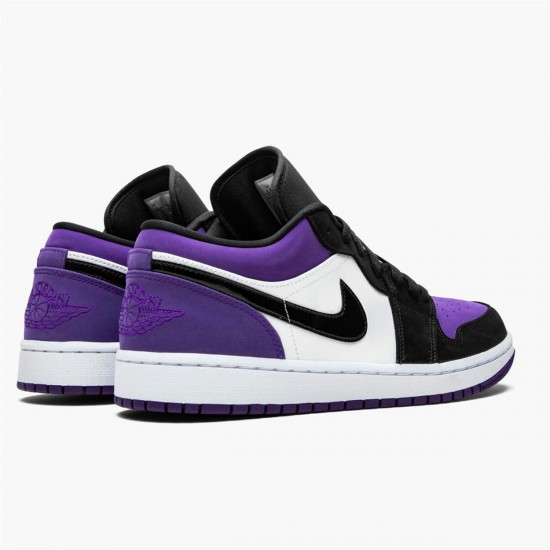 Nike Jordan 1 Low "Court Purple" 553558 125 Bílý Černá AJ1 Tenisky A Boty