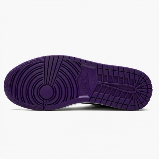 Nike Jordan 1 Low "Court Purple" 553558 125 Bílý Černá AJ1 Tenisky A Boty