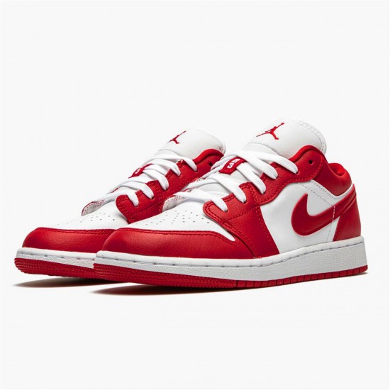 Nike Jordan 1 Low "Gym Red" Bílý Tenisky A Boty 553560 611 AJ1