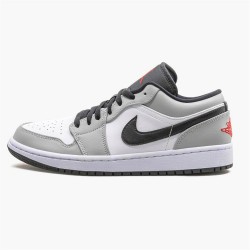 Nike Jordan 1 Retro Low "Light Smoke Grey" 553558 030 Červené Bílý AJ1 Tenisky A Boty