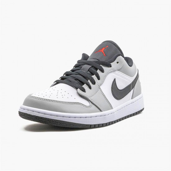 Nike Jordan 1 Retro Low "Light Smoke Grey" 553558 030 Červené Bílý AJ1 Tenisky A Boty