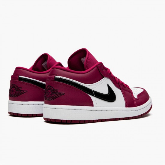 Nike Jordan 1 Retro Low "Noble Red" 553558 604 Černá Bílý AJ1 Tenisky A Boty