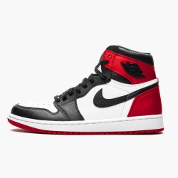 Nike Jordan 1 High OG "Satin Black Toe" Bílý Červené CD0461 016 AJ1 Tenisky A Boty