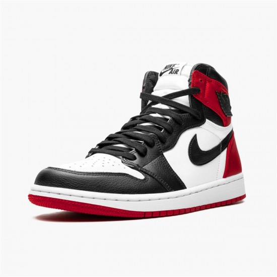 Nike Jordan 1 High OG "Satin Black Toe" Bílý Červené CD0461 016 AJ1 Tenisky A Boty