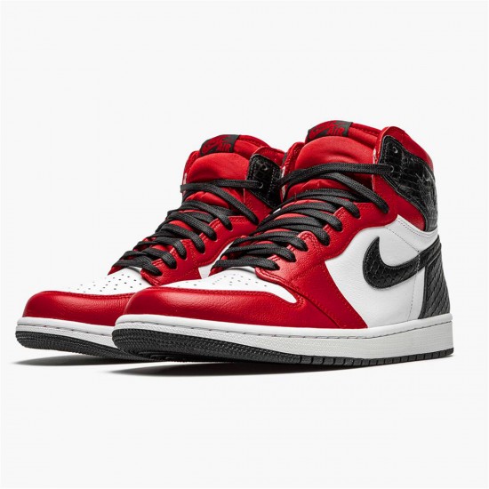 Nike Jordan 1 High Retro "Satin Snake" Červené Bílý Černá CD0461 601 AJ1 Tenisky A Boty