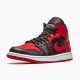 Nike Jordan 1 Mid "Banned 2020" 554724 074 Černá Červené Bílý AJ1 Tenisky A Boty