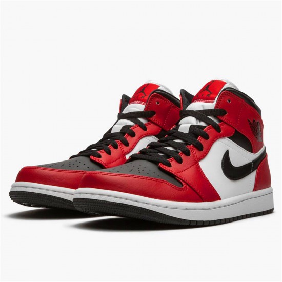 Nike Jordan 1 Mid "Chicago" Černá Červené Bílý 554724 069 AJ1 Tenisky A Boty