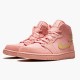 Nike Jordan 1 Mid "Coral Gold" 852542 600 Zlato AJ1 Černá Tenisky A Boty