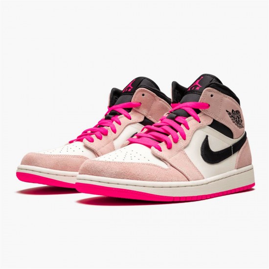 Nike Jordan 1 Mid "Crimson Tint" Růžový Černá 852542 801 AJ1 Tenisky A Boty