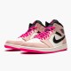 Nike Jordan 1 Mid "Crimson Tint" Růžový Černá 852542 801 AJ1 Tenisky A Boty