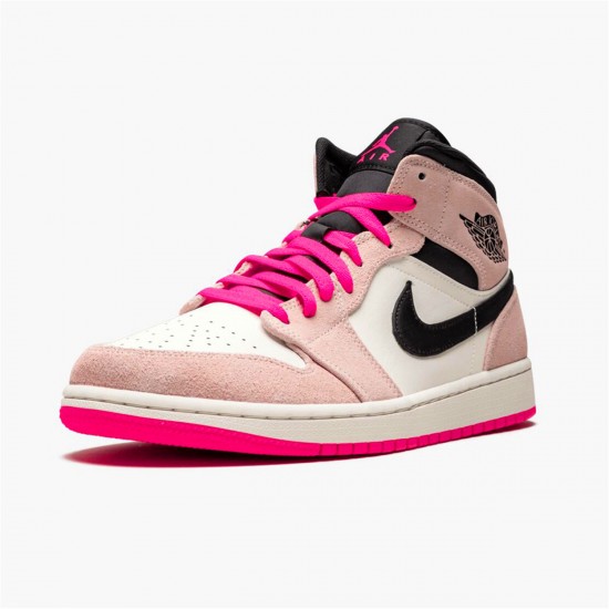 Nike Jordan 1 Mid "Crimson Tint" Růžový Černá 852542 801 AJ1 Tenisky A Boty