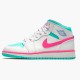 Nike Jordan 1 Mid "Digital Pink" Bílý Zelená 555112 102 AJ1 Tenisky A Boty