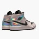 Nike Jordan 1 Mid "Dirty Powder Iridescent" Růže Černá BQ6472 602 AJ1 Tenisky A Boty