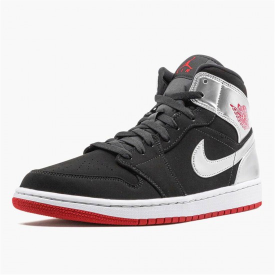 Nike Jordan 1 Mid Johnny Kilroy Černá Červené Stříbrná Metalíza 554724 057 AJ1 Tenisky A Boty