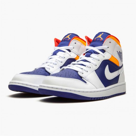 Nike Jordan 1 Mid "Royal Blue" Oranžový AJ1 Tenisky A Boty 554724 131