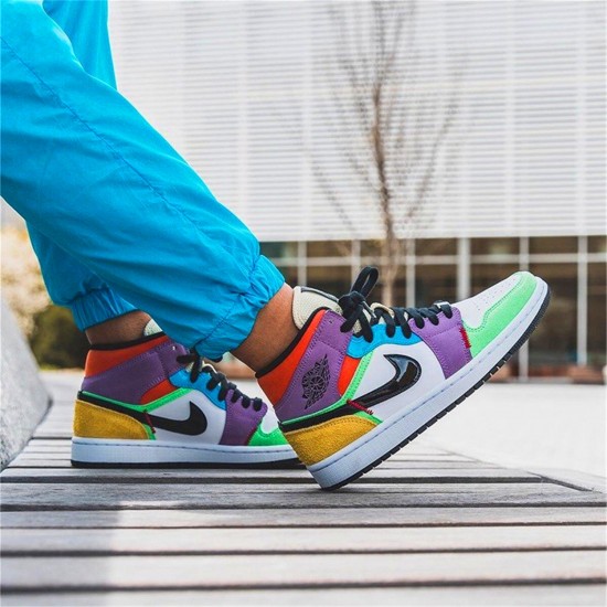 Nike Jordan 1 Mid SE "Multicolor" Bílý Černá CW1140 100 AJ1 Tenisky A Boty