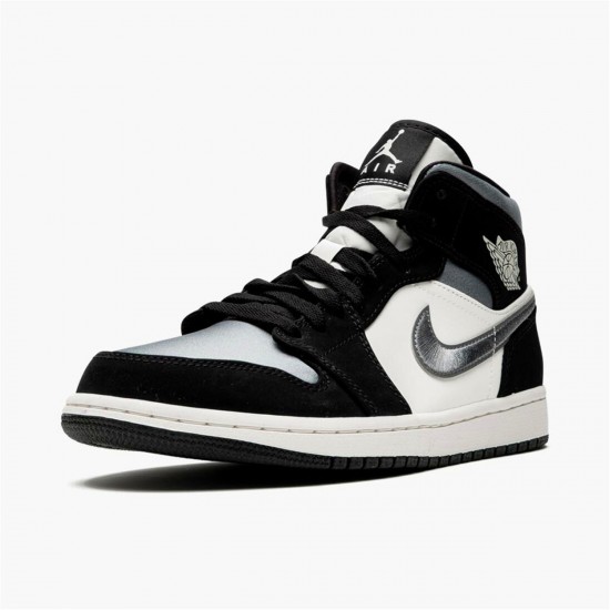 Nike Jordan 1 Mid "Satin Grey Toe" Černá 852542 011 AJ1 Tenisky A Boty