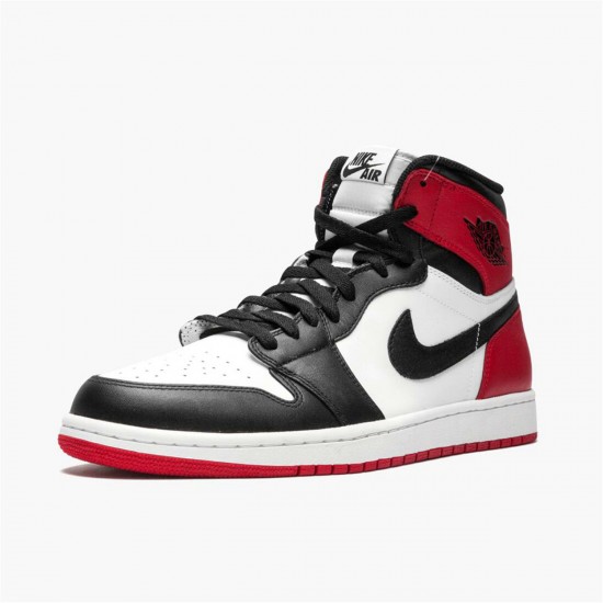 Nike Jordan 1 Retro High "Black Toe" Bílý Černá Červené 555088 184 AJ1 Tenisky A Boty