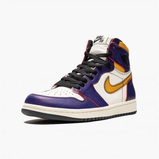 Nike Jordan 1 Retro High OG "Defiant SB LA to Chicago" Nachový Zlato Modrý CD6578 507 AJ1 Tenisky A Boty