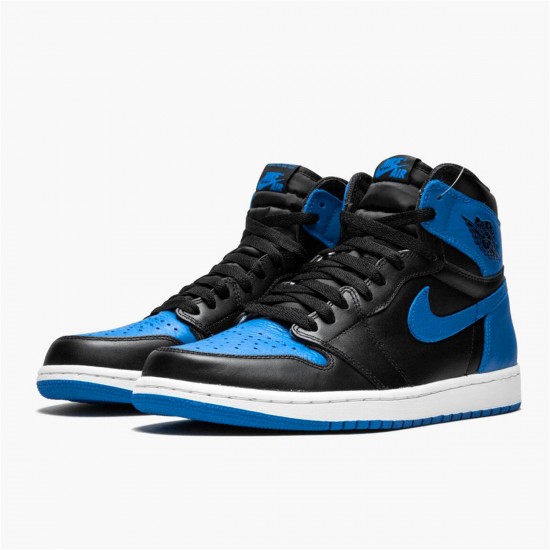 Nike Jordan 1 Retro High OG "Royal Black" Bílý Tenisky A Boty 555088 007 AJ1