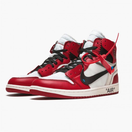 Nike Jordan 1 Retro High Off White "Chicago" AJ1 AA3834 101 Černá Červené Tenisky A Boty