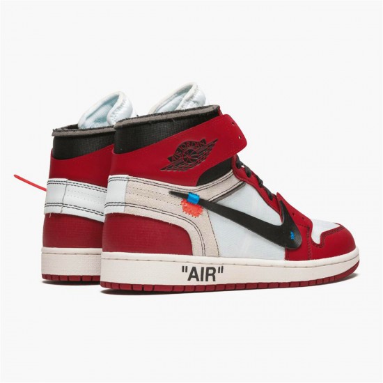 Nike Jordan 1 Retro High Off White "Chicago" AJ1 AA3834 101 Černá Červené Tenisky A Boty