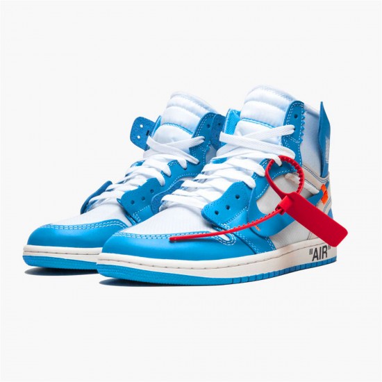 Nike Jordan 1 Retro High Off White "University Blue" AJ1 AQ0818 148 Modrý Tenisky A Boty