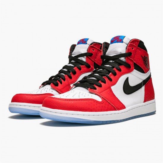 Nike Jordan 1 Retro High "Spider Man" Červené Černá Bílý Modrý 555088 602 AJ1 Tenisky A Boty