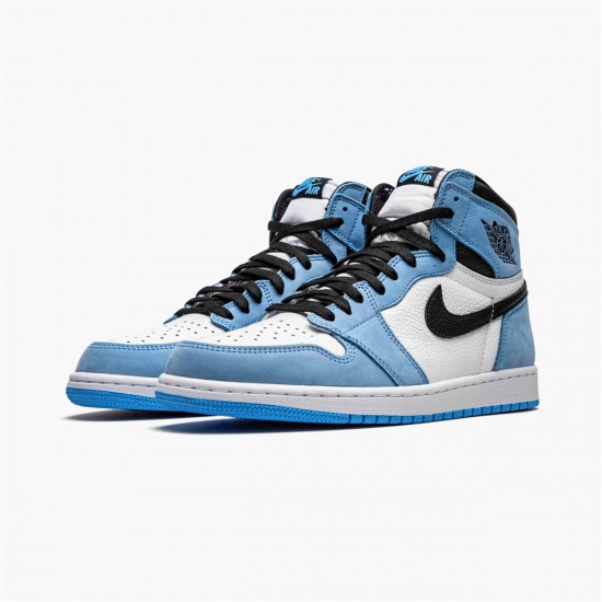 Nike Jordan 1 Retro High "University Blue" Bílý  Černá Tenisky A Boty 555088 134 AJ1