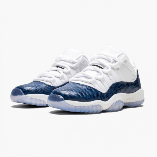 Nike Jordan 11 Low "Navy Snakeskin" CD6847 102 Bílý AJ11 Černá Tenisky A Boty