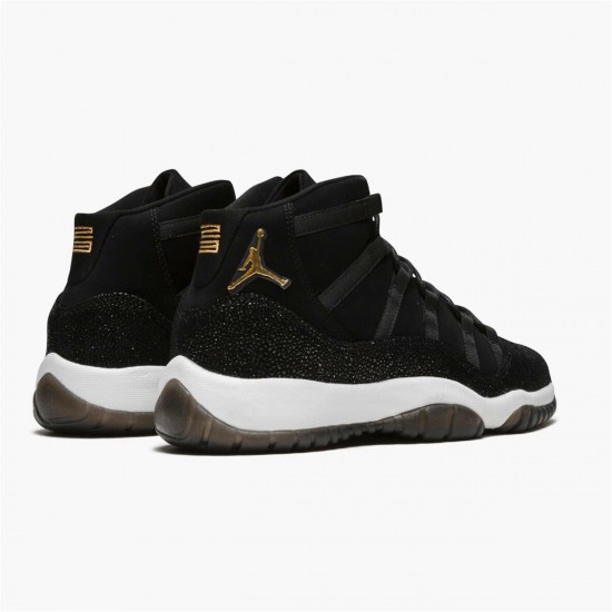 Nike Jordan 11 Retro "Heiress Black Stingray" 852625 030 Kovová Zlatá Bílý AJ11 Černá Tenisky A Boty