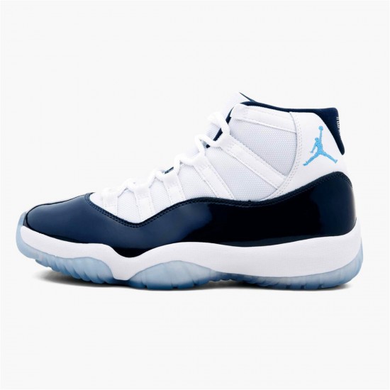 Nike Jordan 11 Retro "UNC Win Like 82" 378037 123 Bílý Univerzitní Modrá AJ11 Černá Tenisky A Boty