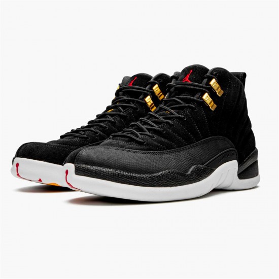 Nike Jordan 12 Retro "Reverse Taxi" AJ12 130690 017 Černá Zlato Bílý Tenisky A Boty