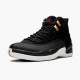 Nike Jordan 12 Retro "Reverse Taxi" AJ12 130690 017 Černá Zlato Bílý Tenisky A Boty