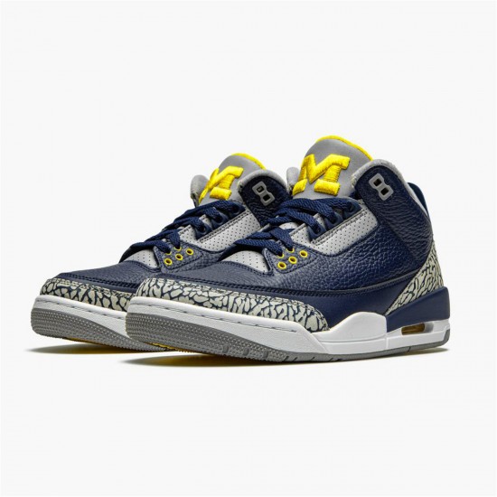 Nike Jordan 3 Retro "Michigan" AJ3 820064 Černá Zlato AJ3 Tenisky A Boty