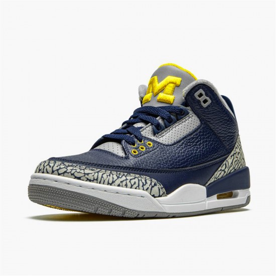 Nike Jordan 3 Retro "Michigan" AJ3 820064 Černá Zlato AJ3 Tenisky A Boty