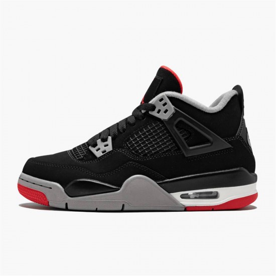 Nike Jordan 4 Retro "Bred 2019 Release" Černá Šedá Bílý AJ4 Tenisky A Boty 308497 060