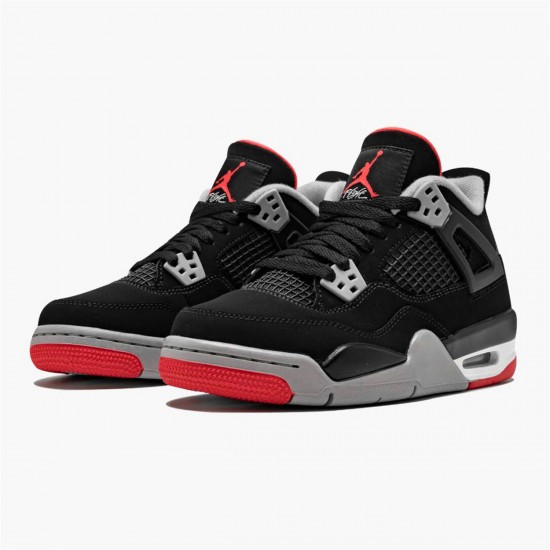 Nike Jordan 4 Retro "Bred 2019 Release" Černá Šedá Bílý AJ4 Tenisky A Boty 308497 060