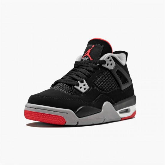 Nike Jordan 4 Retro "Bred 2019 Release" Černá Šedá Bílý AJ4 Tenisky A Boty 308497 060