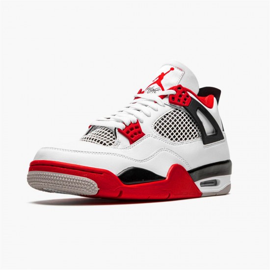 Nike Jordan 4 Retro OG "Fire Red 2020" Tenisky A Boty Bílý Černá Šedá DC7770 160