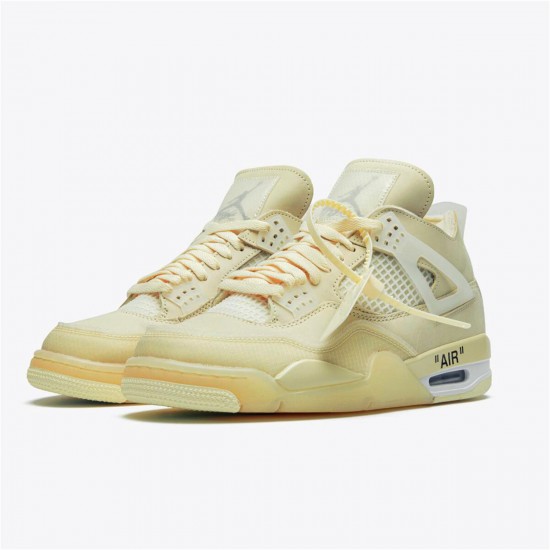 Nike Jordan 4 Retro "Off White Sail" Tenisky A Boty Bílý Černá CV9388 100