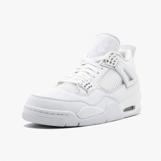 Nike Jordan 4 Retro "Pure Money" 308497 100 Bílý Stříbrný AJ4 Tenisky A Boty