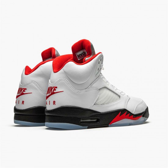 Nike Jordan 5 Retro "Fire Red" Stříbrný Bílý Černá DA1911 102 AJ5 Tenisky A Boty