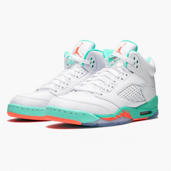 Nike Jordan 5 Retro "Light Aqua" Bílý Světlá Aqua 440892 100 AJ13 Tenisky A Boty