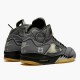 OFF White X Air Jordan 5 Retro "SP  Muslin Black" Ohnivě červená CT8480 001 AJ5 Tenisky A Boty